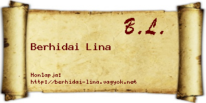 Berhidai Lina névjegykártya
